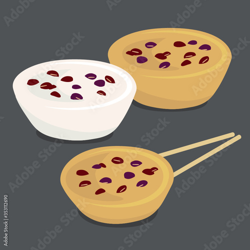 Hong Kong traditional snack - Put chai ko  (sweet pudding cake)