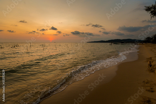 Sunset on Ong Lang beach Phu Quoc