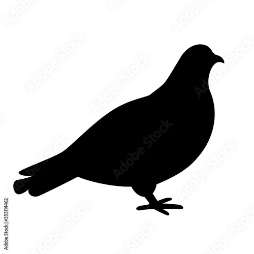 Pigeon silhouette vector icon