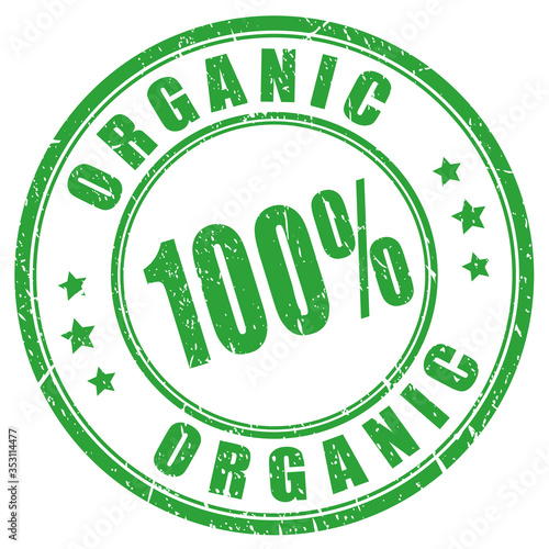 Green organic vector stamp