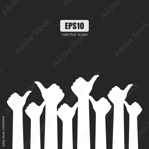 People showing thumb up sign