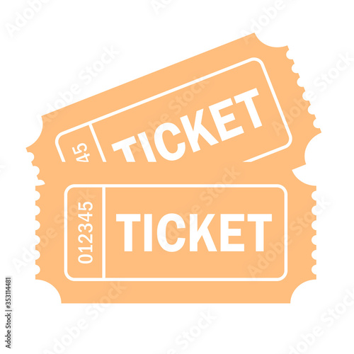 Transport ticket vector icon