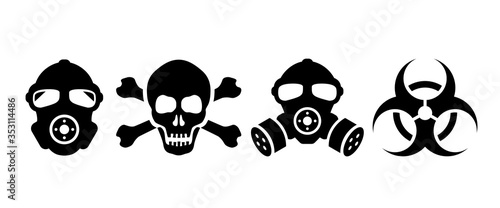 Toxic danger vector icon