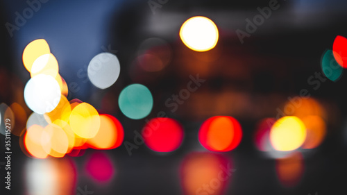 blur colorful nigh bokeh vintage colortone for background