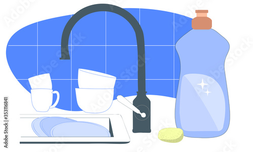Dishwashing, dishwashing liquid