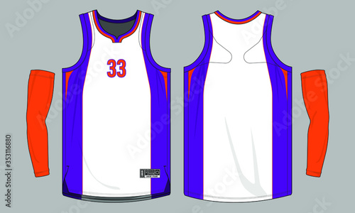 Basketball jersey template vector mockup