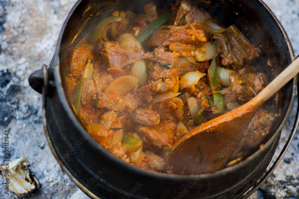 Beef Curry Potjie on the braai Stock Photo Adobe Stock