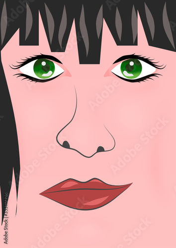 vector illustration of woman face