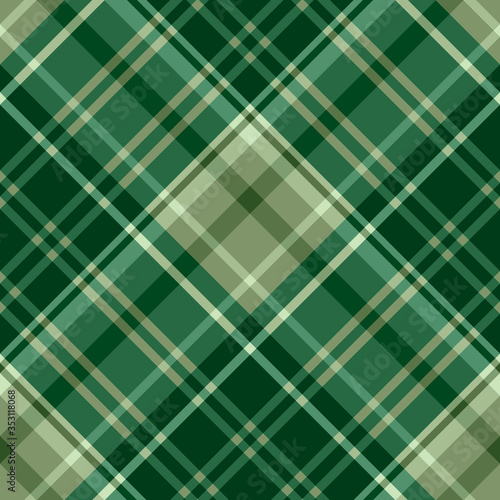 Seamless pattern in creative green colors for plaid, fabric, textile, clothes, tablecloth and other things. Vector image. 2