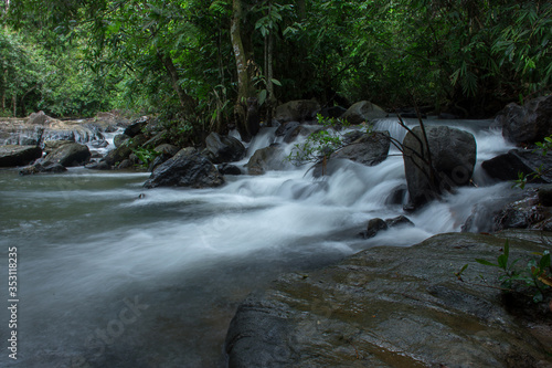 small waterfall in the forest