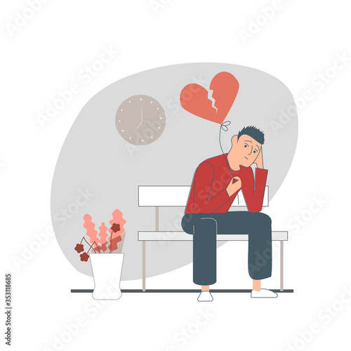 A sad man with a broken heart.