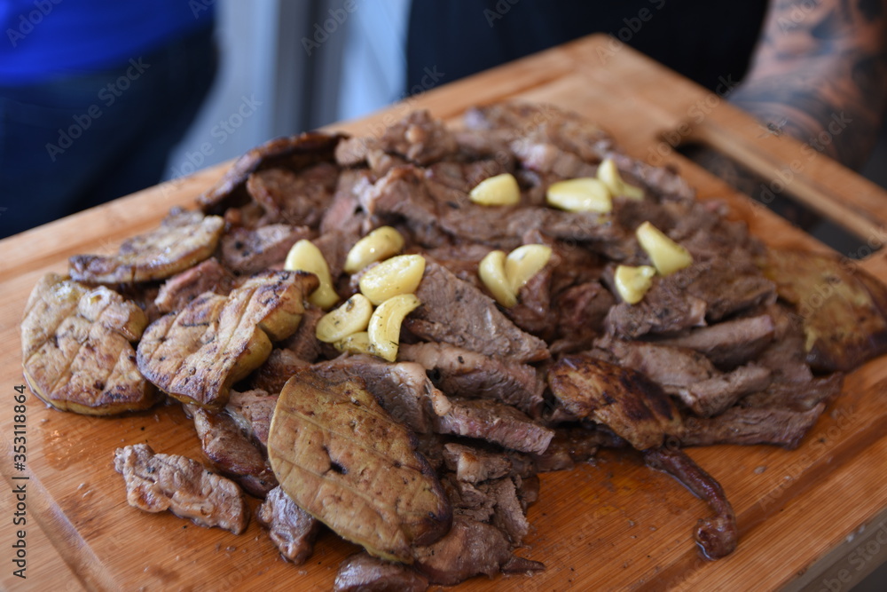 steak beef cooking fire grill bbq Entrecote on wood steak beef cooking fire grill bbq Entrecote on wood
