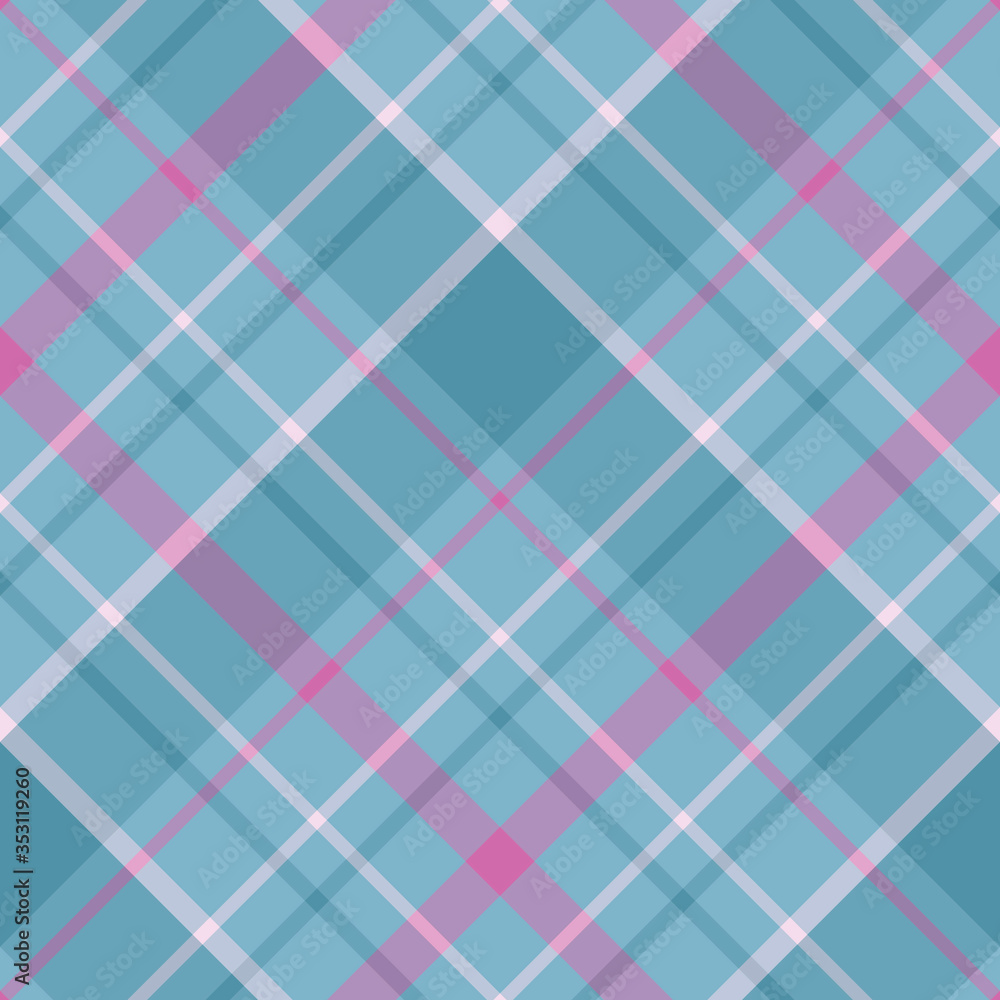 Seamless pattern in discreet blue and pink colors for plaid, fabric, textile, clothes, tablecloth and other things. Vector image. 2 Seamless pattern in discreet blue and pink colors for plaid, fabric, textile, clothes, tablecloth and other things. Vector image. 2