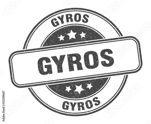 gyros stamp. gyros round grunge sign. label
