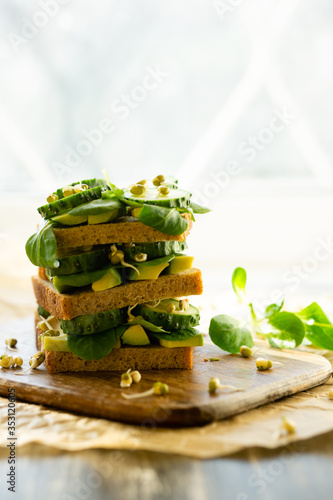 Fresh veggies and avocados on the vegan picnic menu