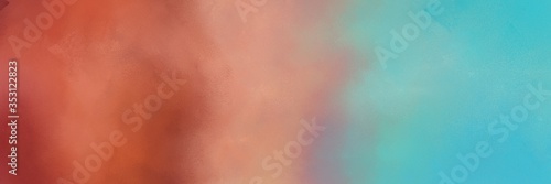 colorful abstract painting background graphic with rosy brown, indian red and medium turquoise colors. distressed old textured background with space for text or image