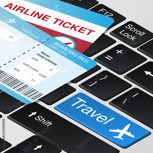 Fast online tickets booking. Travel concept
