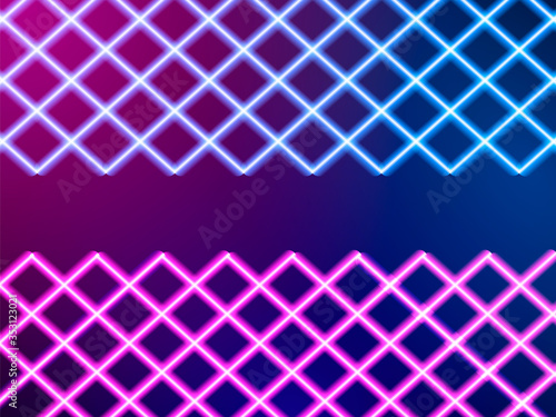 Neon striped lighting. Abstract background. Vector stock illustration for poster