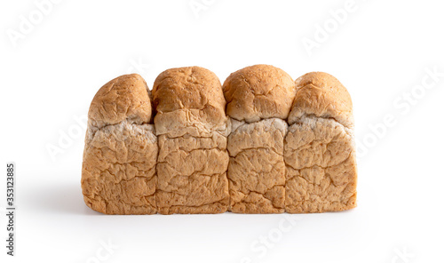 Freshly baked bread isolated on the white background