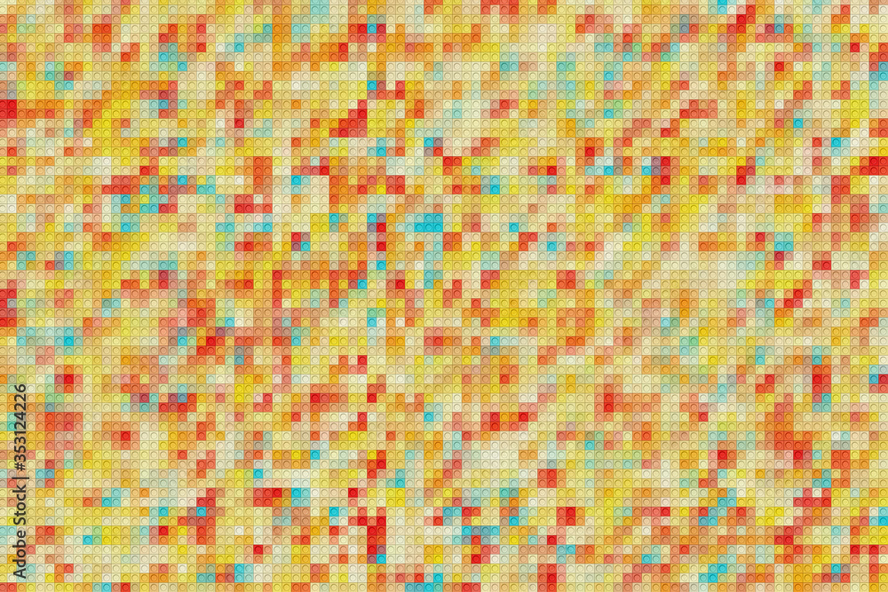 Fototapeta premium Colorful pattern with different shapes objects. Texture background for textile, print, paper, fabric background, wallpaper