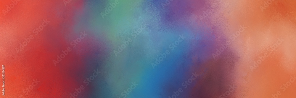 colorful vintage abstract painted background with moderate red, teal blue and dim gray colors. can be used as wallpaper or background