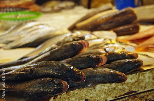 Wallpaper Mural Fresh fish at a market booth in a bazaar in Beirut, Lebanon Torontodigital.ca