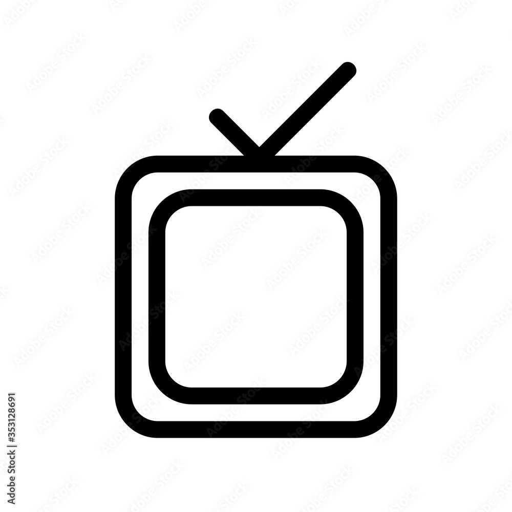 Retro tv icon in flat. Simple vector illustration. Television simbol. Retro tv icon in flat. Simple vector illustration. Television simbol.