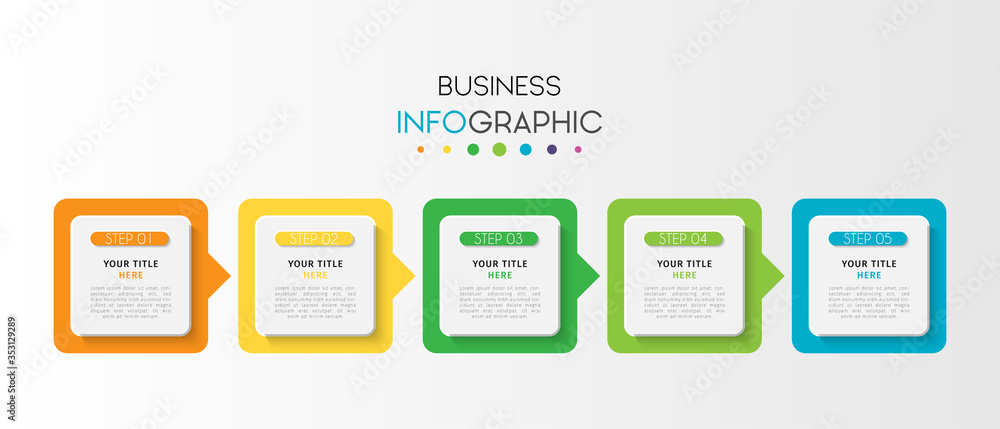 Business infographic element with options, steps, number vector template design Business infographic element with options, steps, number vector template design