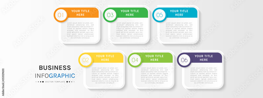 Business infographic element with options, steps, number vector template design Business infographic element with options, steps, number vector template design