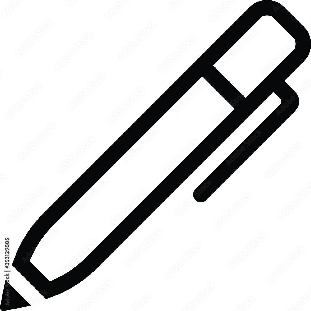 pencil icon outline isolated vector illustration pencil icon outline isolated vector illustration