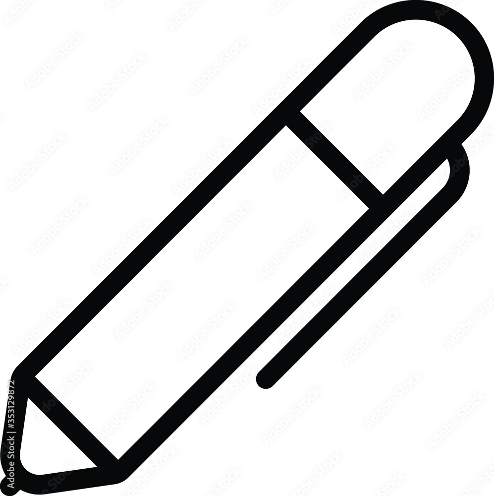 pencil icon outline isolated vector illustration pencil icon outline isolated vector illustration