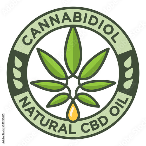 CBD oil (Cannabidiol hemp plant extract) label template