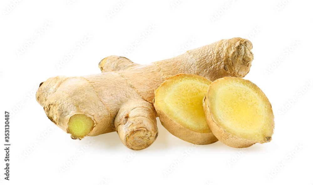 ginger on white background. depth of field ginger on white background. depth of field