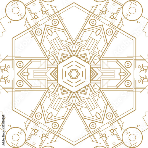 Art deco geometric patterned background (1920's style)