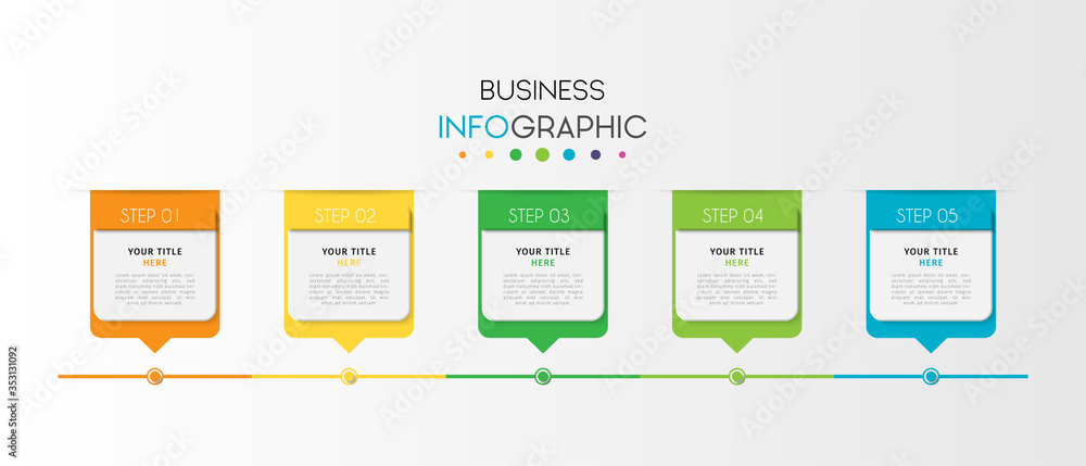 Business infographic element with options, steps, number vector template design Business infographic element with options, steps, number vector template design