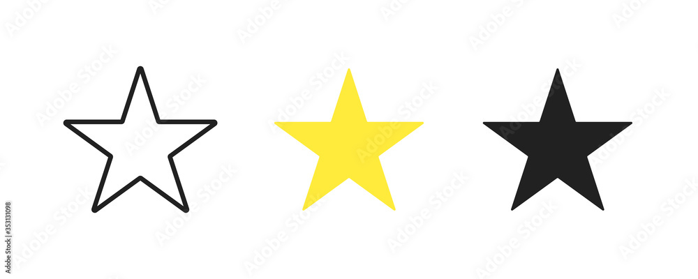 Vecroe trendy design element. Star simple isolated icon in flat. Vecroe trendy design element. Star simple isolated icon in flat.