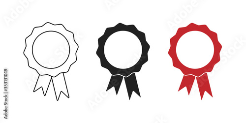 Vector prize simple isolated icon. First concept illustration in flat.