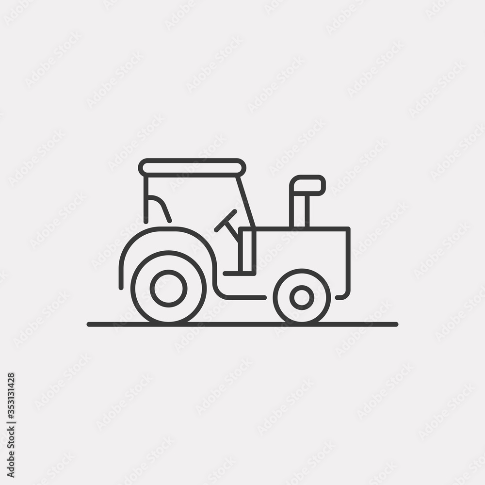 Tractor icon. Vector Illustration Tractor icon. Vector Illustration