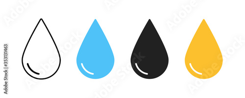 Drop icon, great design for any purposes. Water vector icon in flat