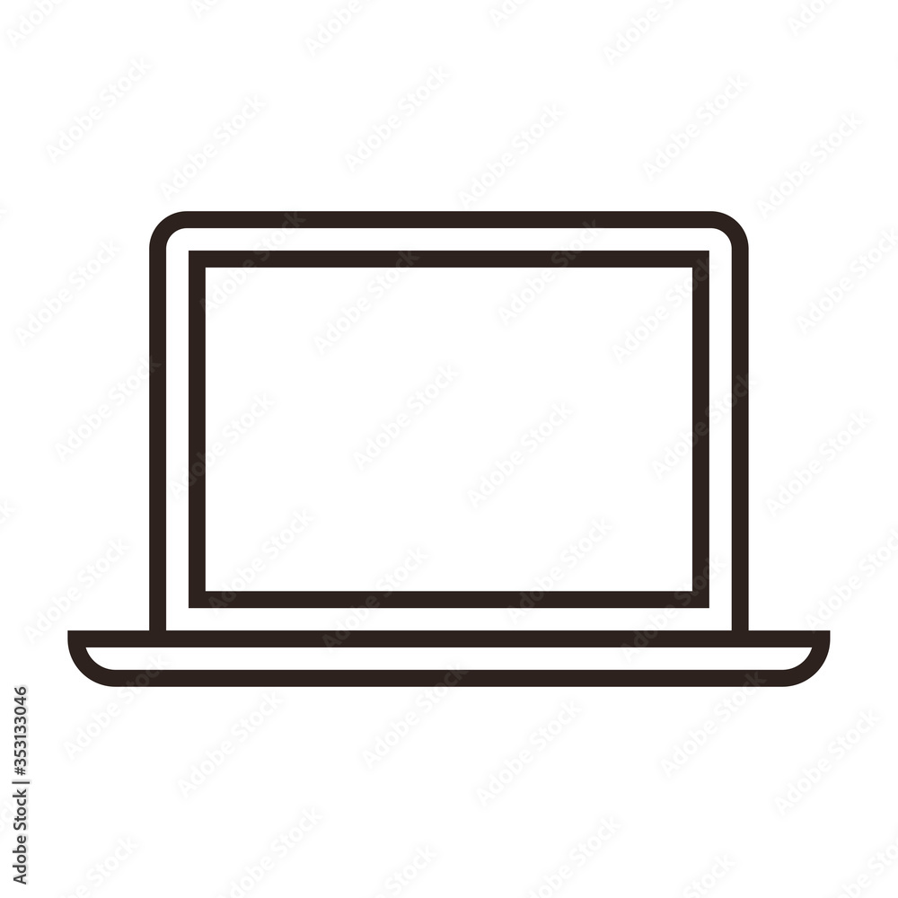 Laptop line icon Laptop line icon