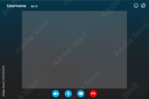 video call screen template . Vector