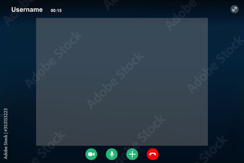 video call screen template . Vector