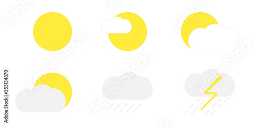 Vector weather simple concept, icon in flat. Suitable for any design.