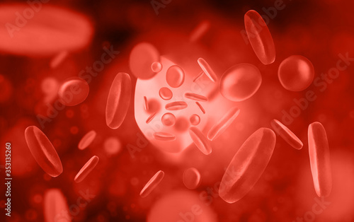 Red blood cells in vein. Vector illustration