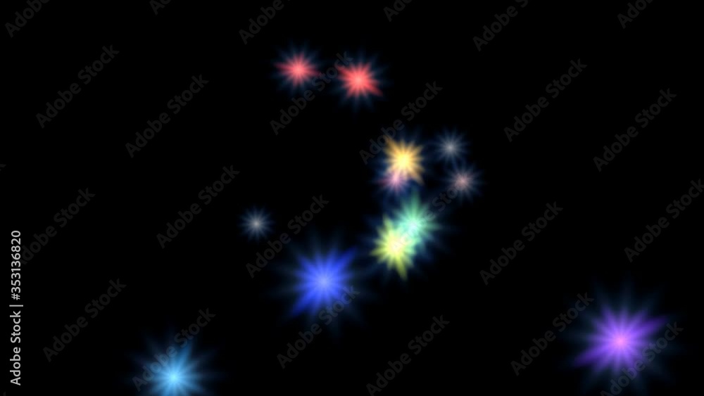 Loop of Rotating Stars. On a black background, multi-colored stars rotate. You can loop seamlessly.
Loop of Rotating Stars. On a black background, multi-colored stars rotate. You can loop seamlessly.