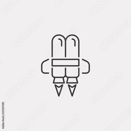 Jet pack icon. Vector Illustration