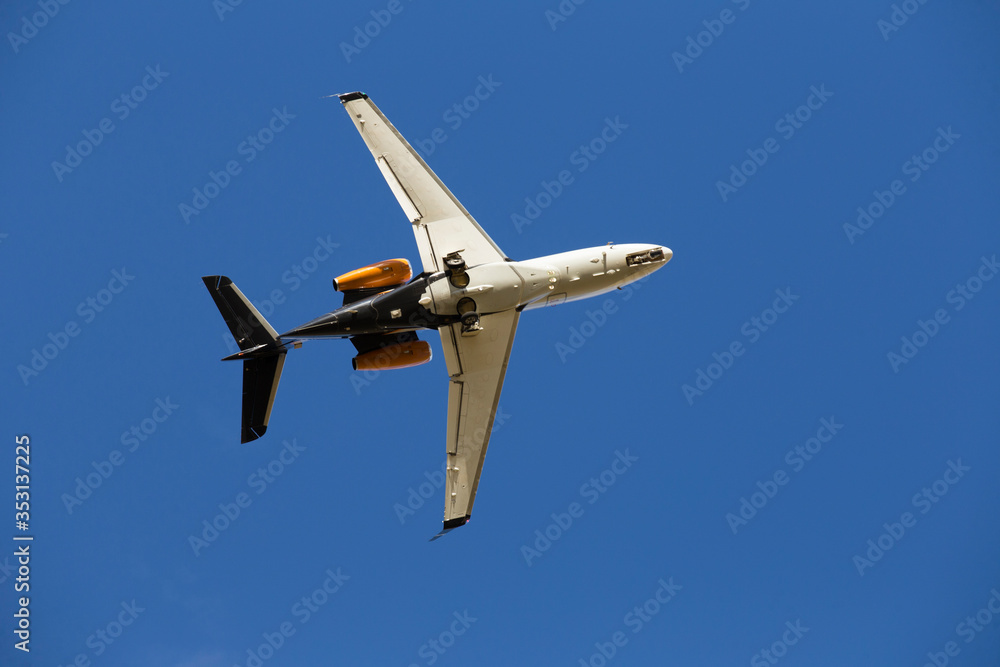 airplane in the blue sky airplane in the blue sky