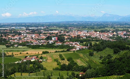 Top view of Cividale del Friuli  a tourist destination town known for its historic center of medieval origin