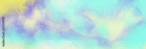 abstract aged horizontal texture background with powder blue, beige and khaki color. can be used as header or banner