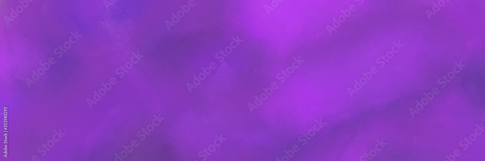 painted grunge horizontal banner background  with moderate violet, medium orchid and dark slate blue color. can be used as header or banner